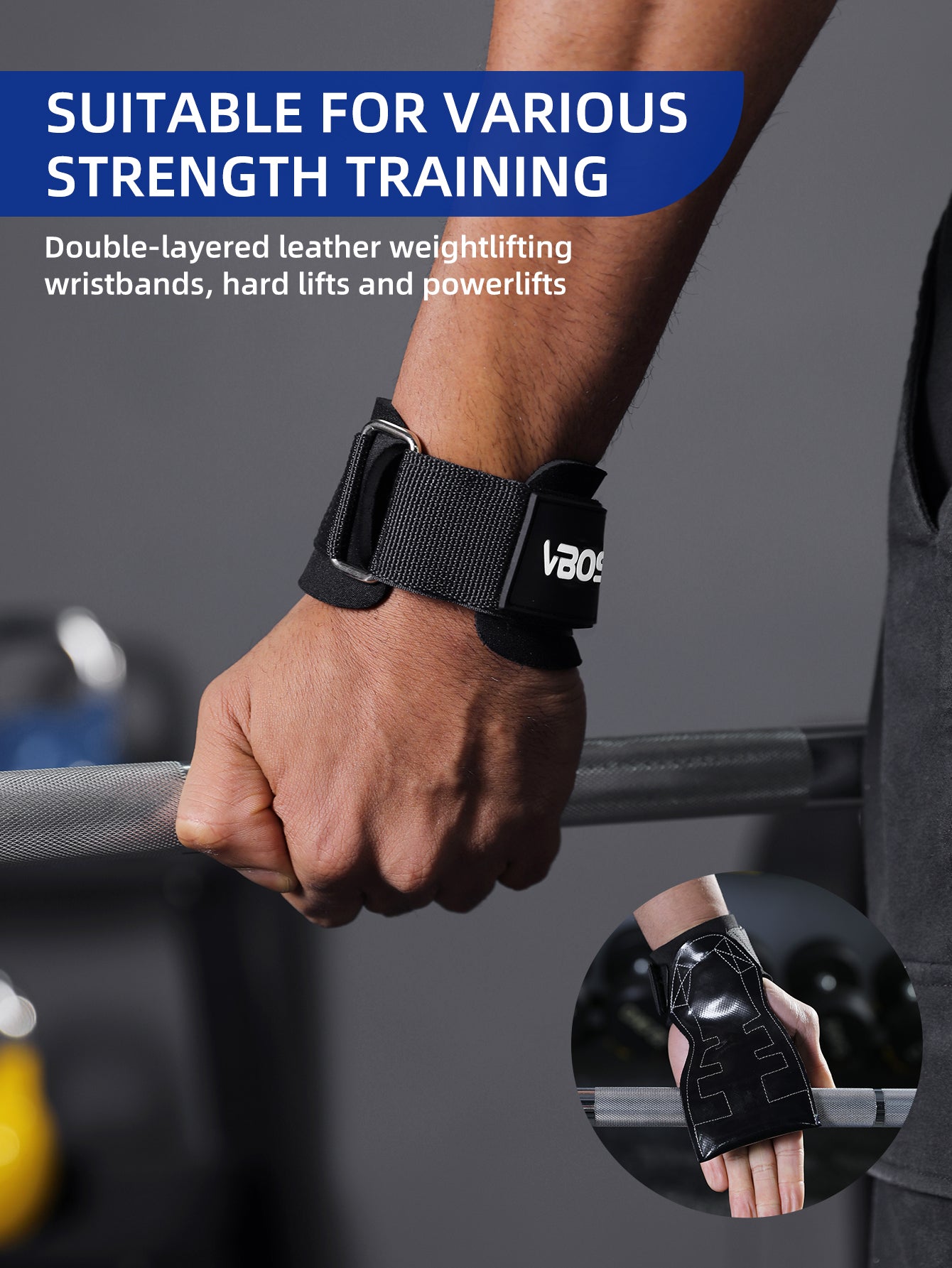 VBOSi Lifting Grips Fitness Gloves