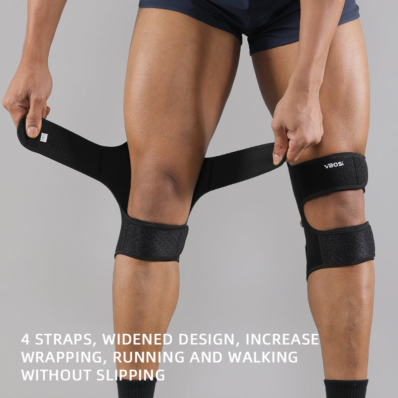 VBOSi 1 Pair Adjustable Knee Brace with Triple-Spring Booster