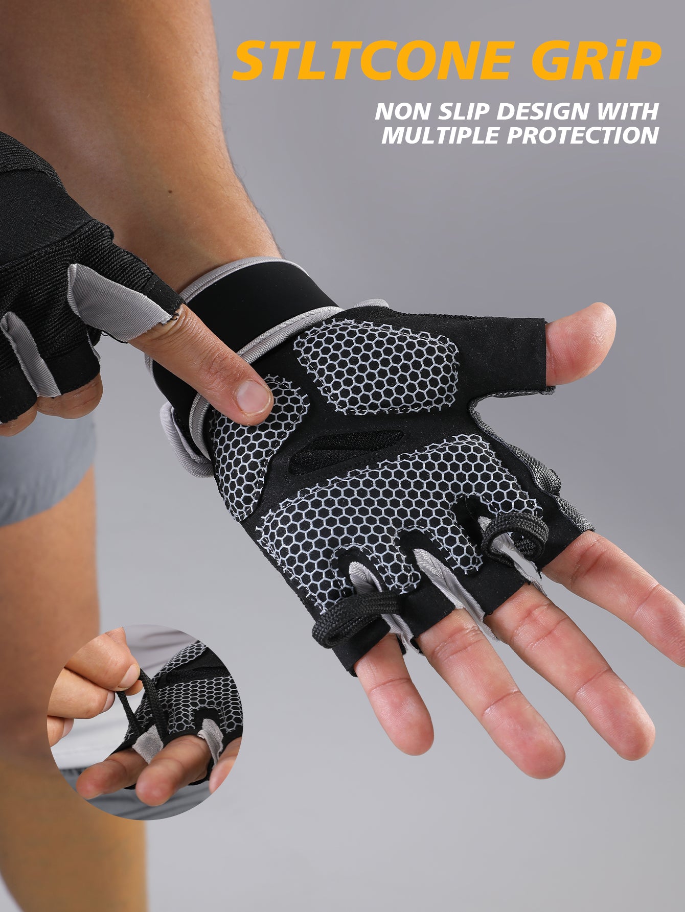 VBOSi Fitness Gloves with Adjustable Strap