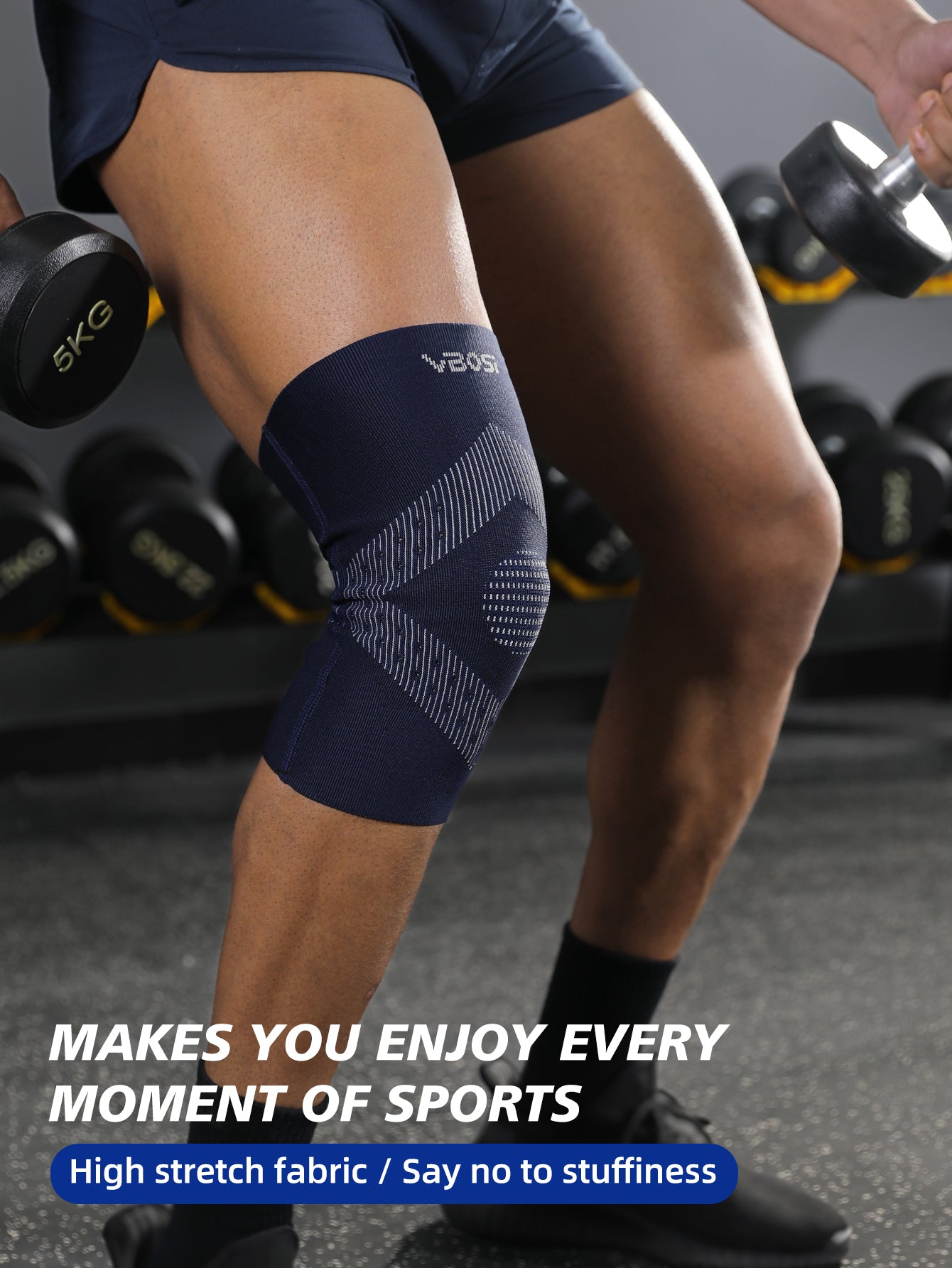 VBOSi 1 Pair Anti Slip Compression Knee Sleeve