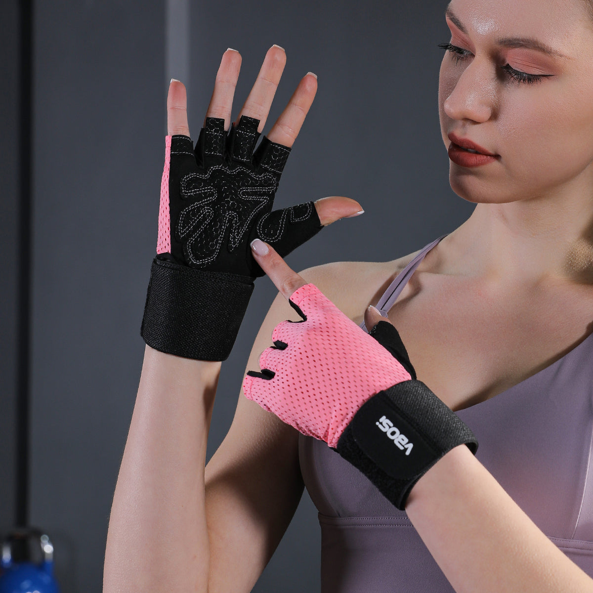 VBOSi Fitness Gloves with Adjustable Strap