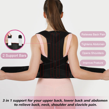 VBOSI Adjustable Posture Corrector Brace with Back Support Belt
