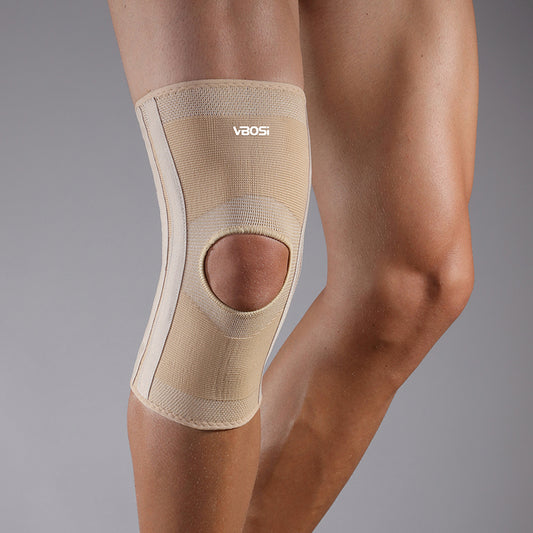 VBOSi 1 Pair Elastic Breathable Men Women Knee Support Sleeve with Spring Stays Stabilizer