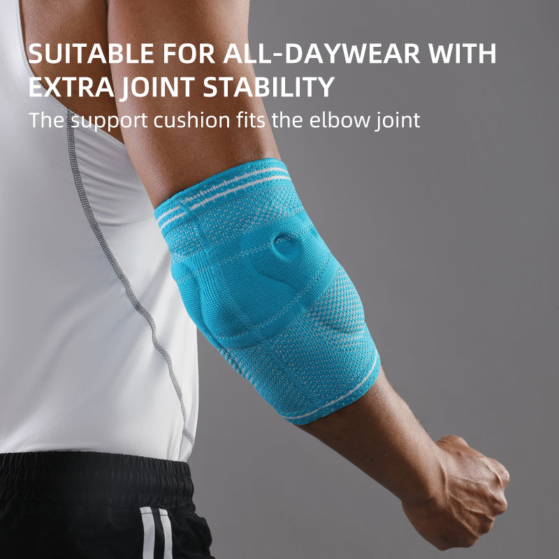 VBOSi 1 Piece Elastic Elbow Support with Silicone Pad