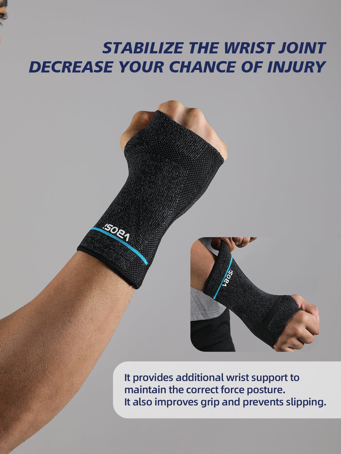 VBOSi 1 Pair Elastic Breathable Wrist Palm Sleeve