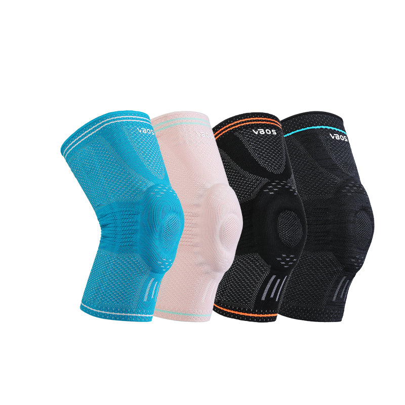 VBOSI 1 Piece Anti-slip Compression Breathable Sports Knee Support with Gel Pad and Stabilizers