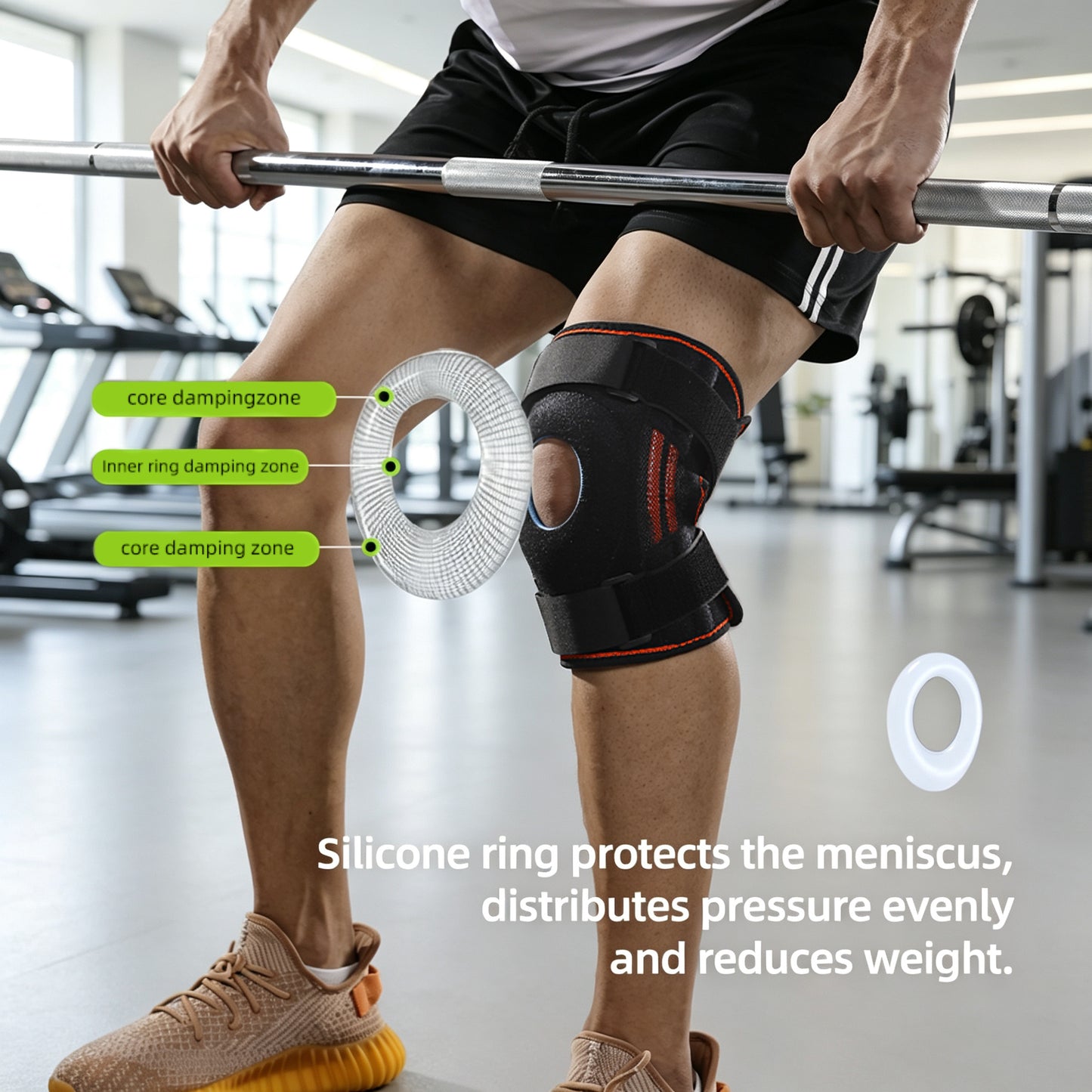 VBOSi Adjustable Knee Brace with Silicone Cushion