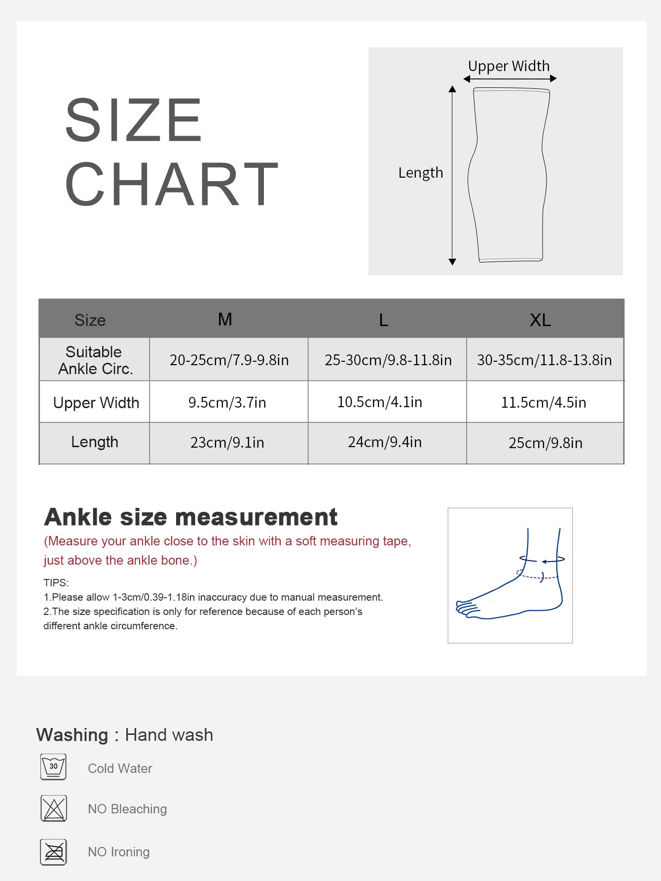 VBOSi 1 Pair Breathable Open Heel Ankle Support Sleeve