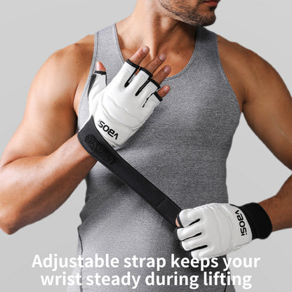 VBOSI Anti-Slip Gym Gloves with Adjustable Wrist Strap