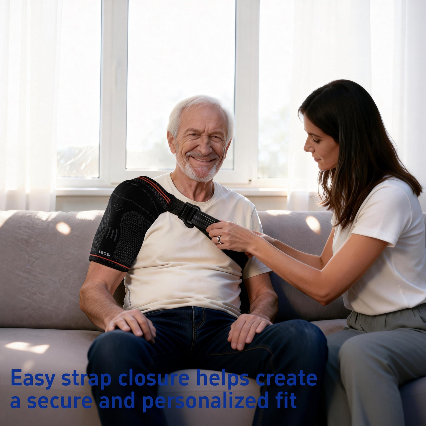 VBOSi Adjustable Shoulder Brace with Silicone Grip Pad
