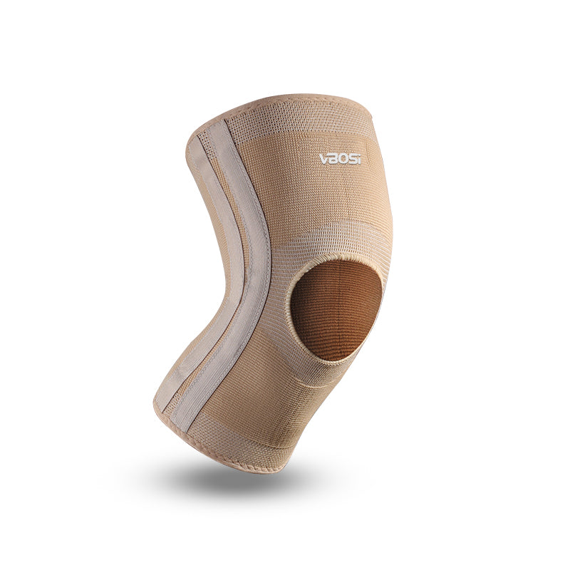 VBOSi 1 Pair Elastic Breathable Men Women Knee Support Sleeve with Spring Stays Stabilizer