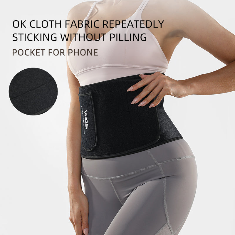 VBOSi Silver-Coated Neoprene Waist Trainer Belt