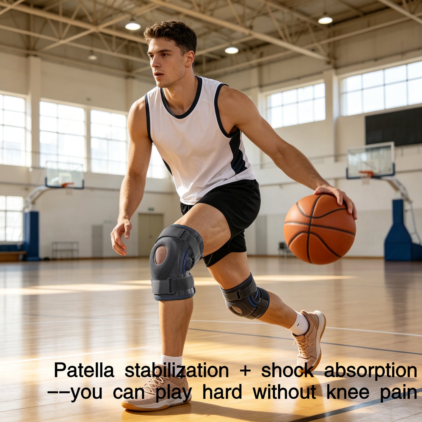 VBOSi Adjustable Knee Brace with Silicone Cushion