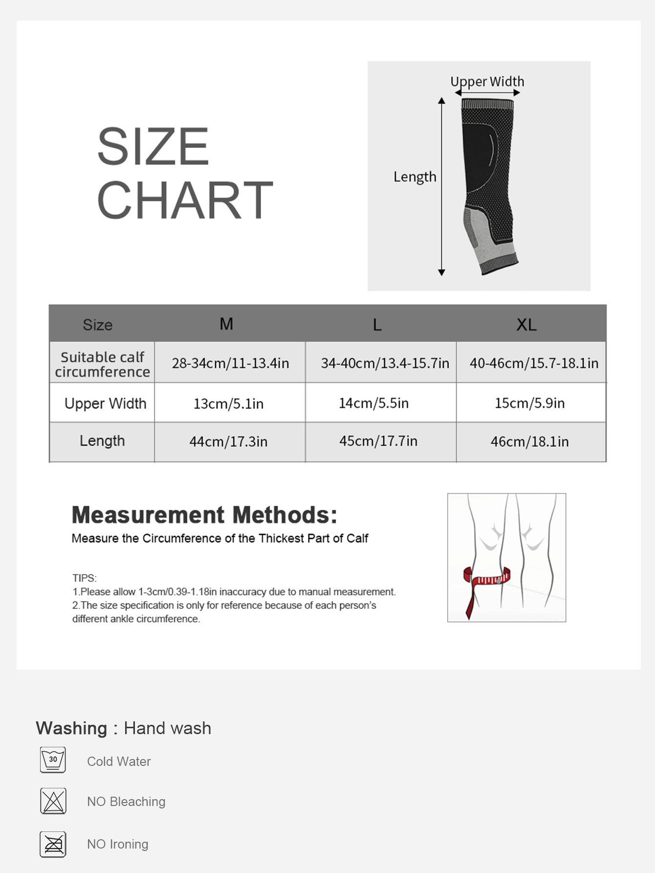 VBOSi 1 Pair Breathable Calf & Ankle Sleeve