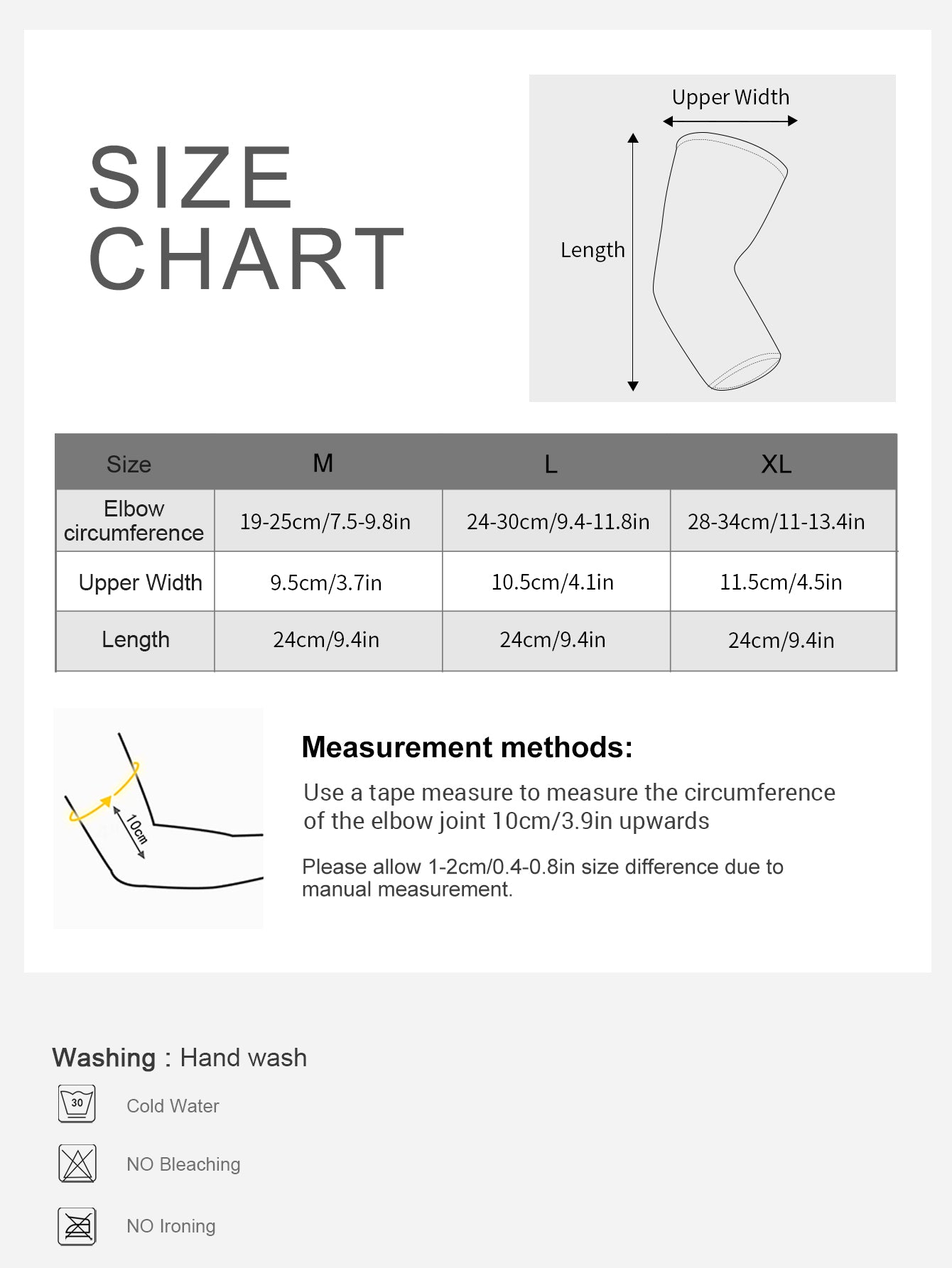 VBOSi 1 Pair Elastic Breathable Elbow Sleeve