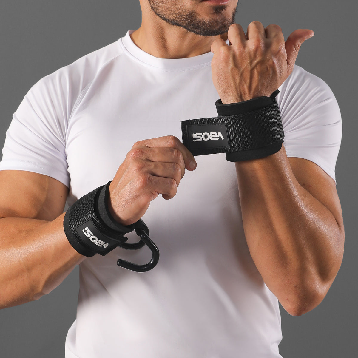VBOSi Heavy-Duty Lifting Hooks Wrist Support Grip