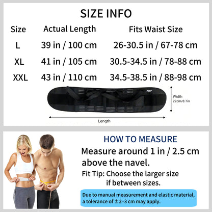 JINGBA SUPPORT 2152 Ceinture de sueur d'entraînement avec sangles dorsales Taille-taille Noir Taille Trainer Bande amincissante