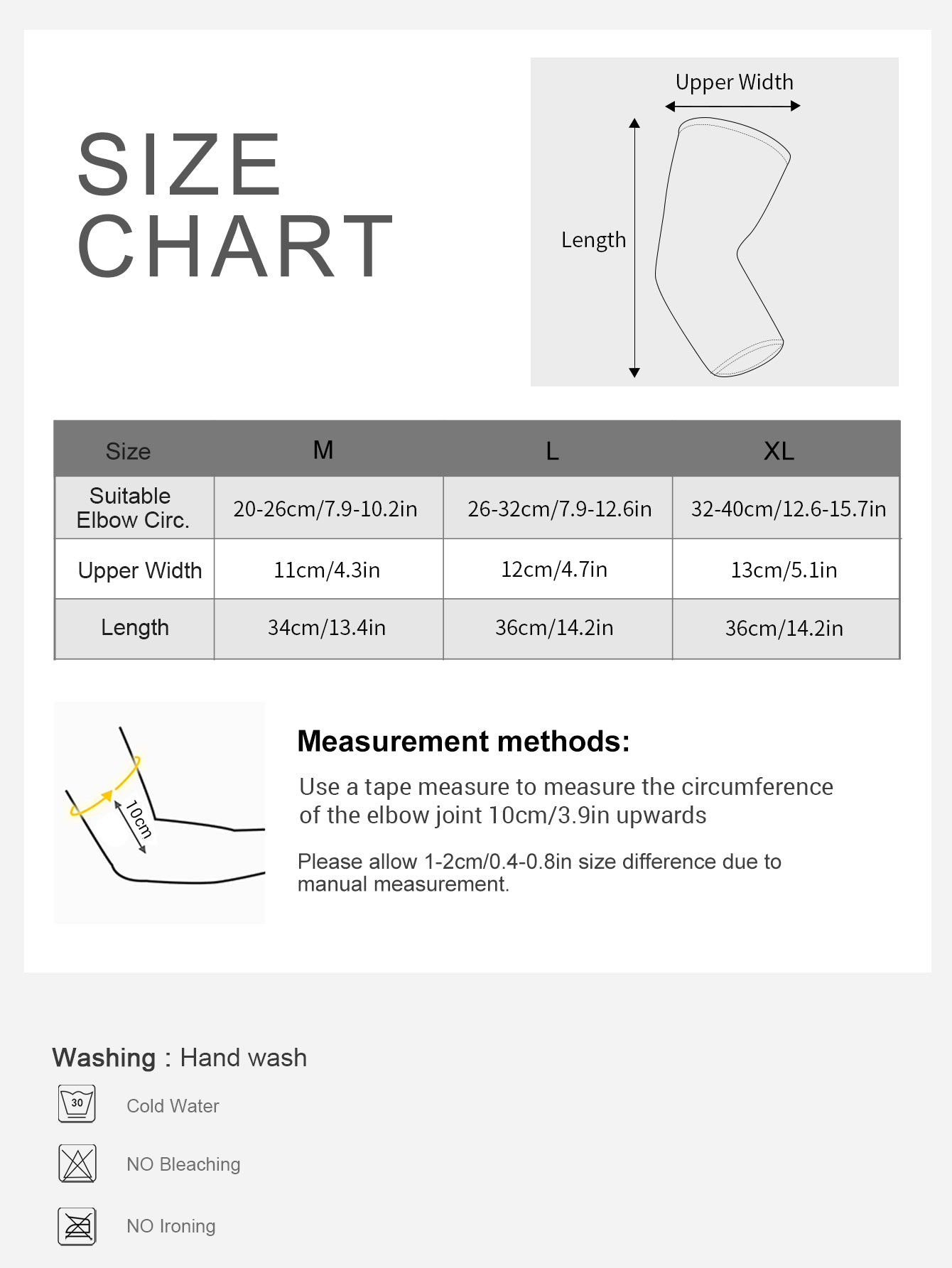 VBOSi 1 Pair Breathable Elbow Support Sleeve