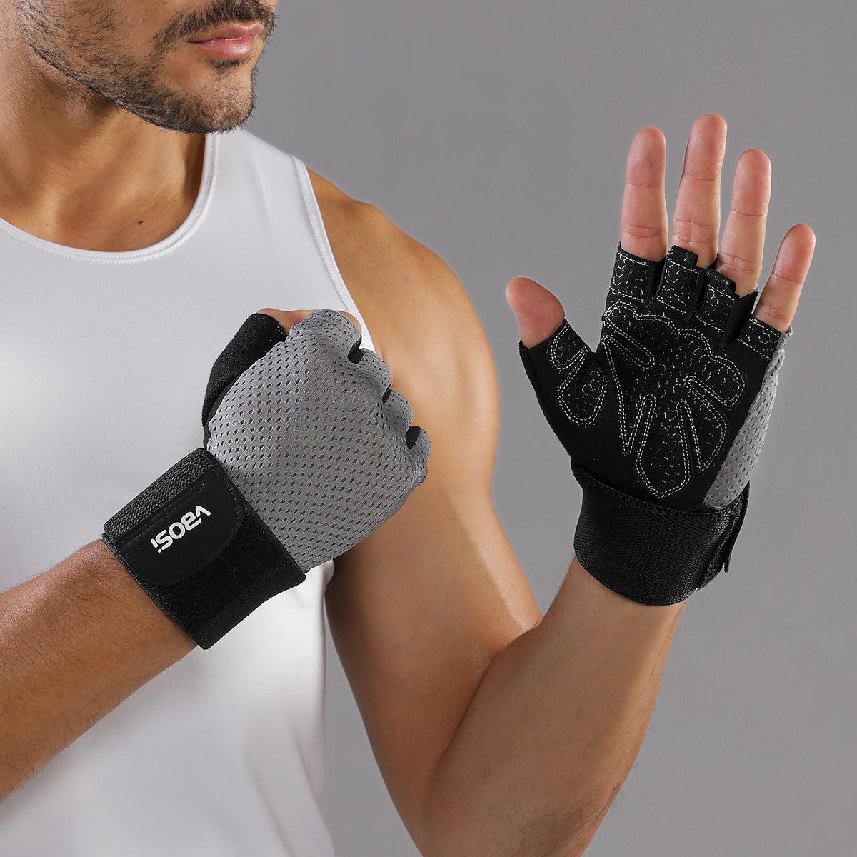 VBOSi Fitness Gloves with Adjustable Strap