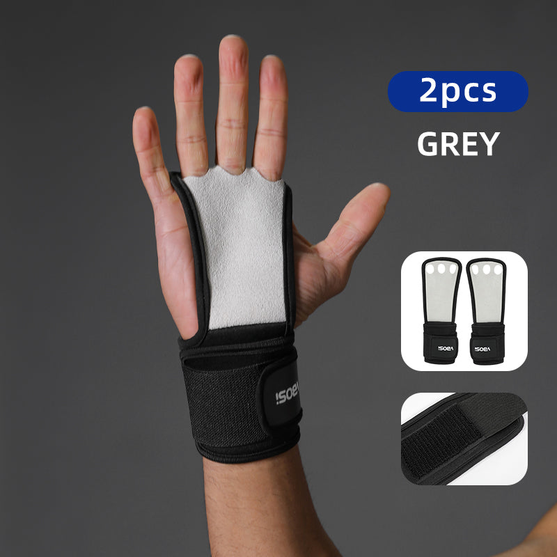 VBOSi Leather Weightlifting Grips Gym Gloves