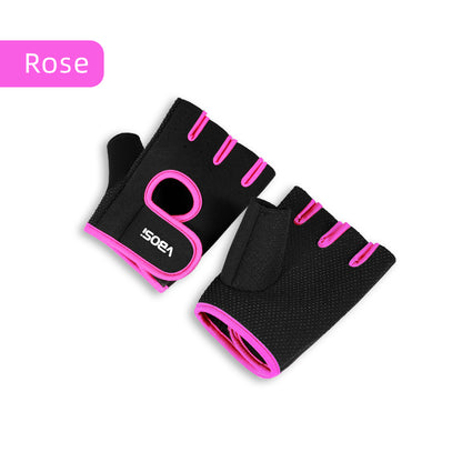 1 par de guantes deportivos antideslizantes transpirables unisex para levantamiento de pesas ciclismo bádminton 