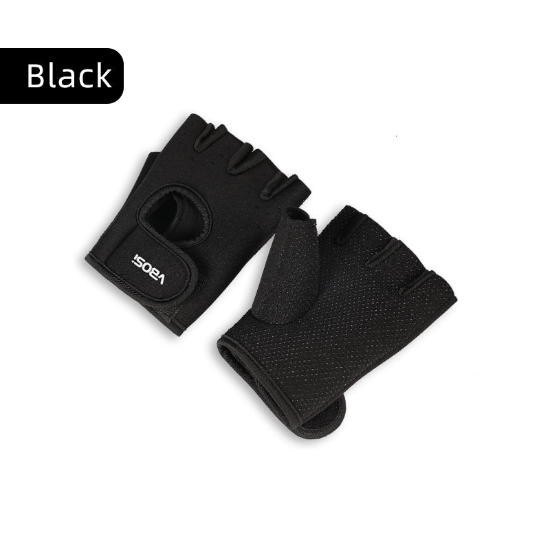 1 par de guantes deportivos antideslizantes transpirables unisex para levantamiento de pesas ciclismo bádminton 