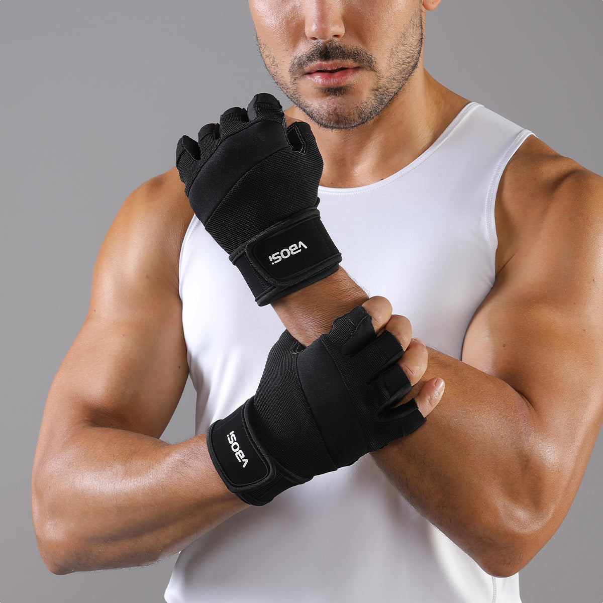 VBOSi Fitness Gloves with Adjustable Strap