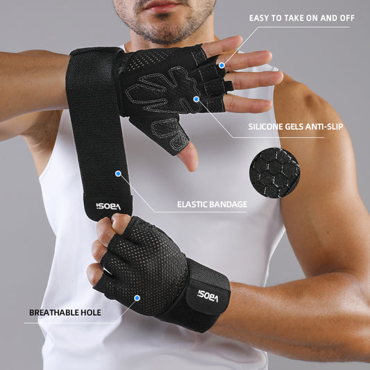 VBOSi Fitness Gloves with Adjustable Strap