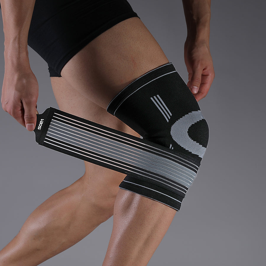 VBOSi 1 Pair Breathable Knee Support Sleeve with Straps