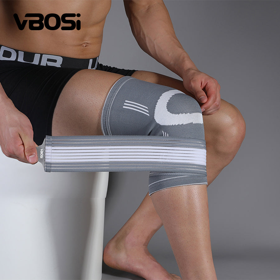 VBOSi 1 Pair Breathable Knee Support Sleeve with Straps