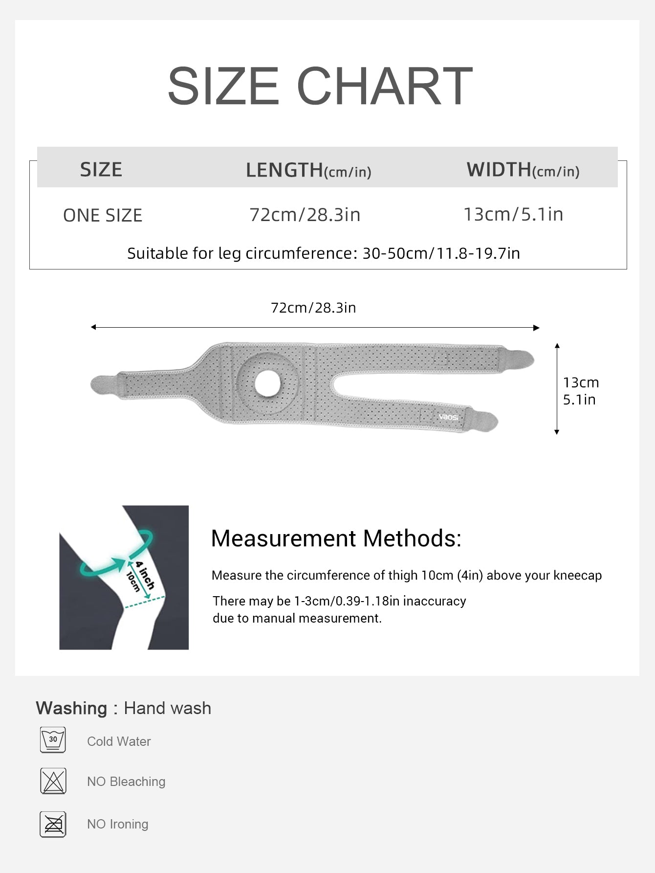 VBOSi 1 Piece Knee Support Pad with Stabilizers