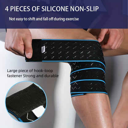 VBOSi 1 Pair Adjustable Anti-slip Knee Support Band