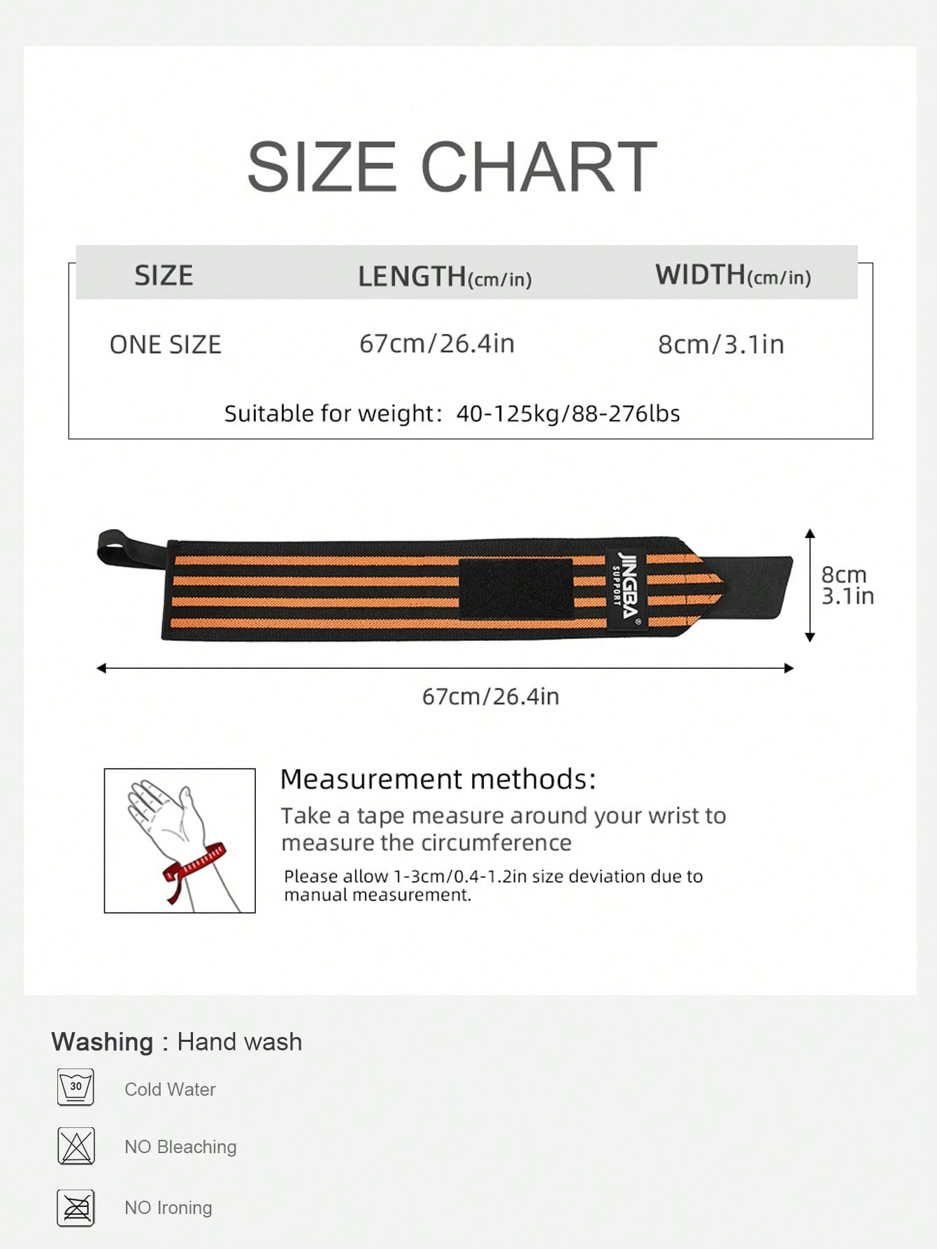 VBOSi 1 Pair Elastic Wrist Support Band