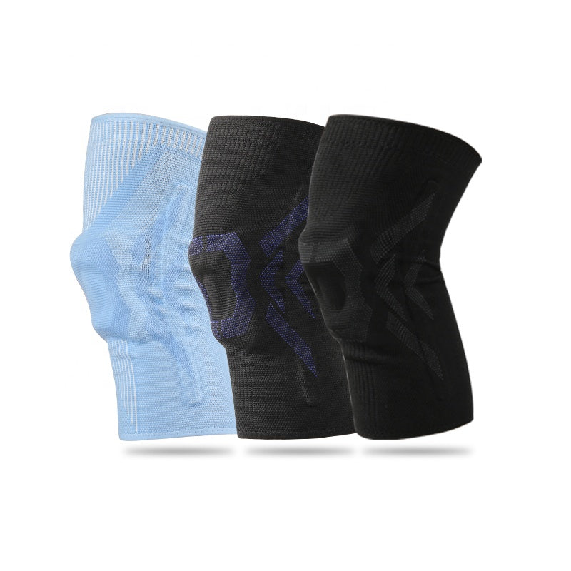 Compression Knee Sleeve with Silicone Spring Support and Patella Stabilizing Cushion